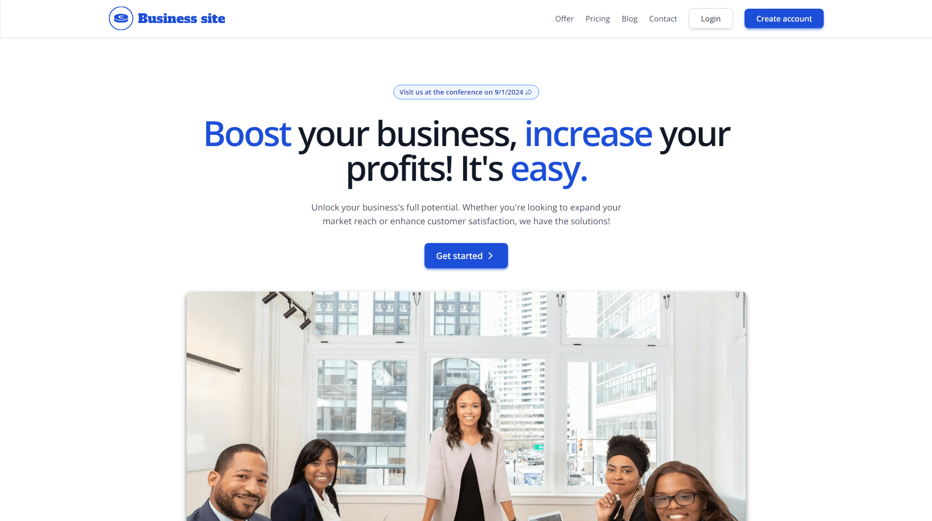 Business site template